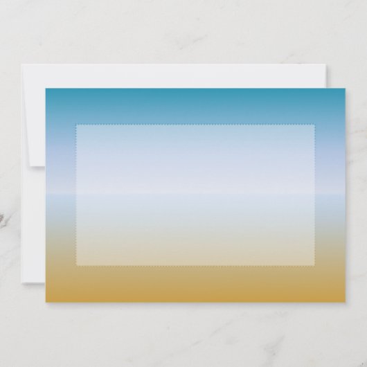 ビーチの足音は空白のなカード感謝していしています サンキューカード (裏面)