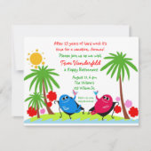 ビーチの退職のパーティの招待状で飲むこと 招待状 (正面)