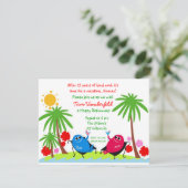 ビーチの退職のパーティの招待状で飲むこと 招待状 (スタンド正面)