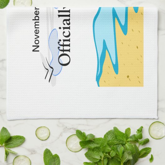 ビーチの退職は名前および日付を加えます キッチンタオル (折り畳み)