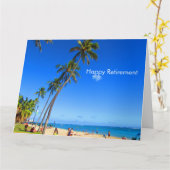 ビーチの退職金カードの大きさ カード (黄色い花)