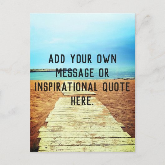 ビーチの遊歩道 - あなただけのメッセージや名言を添えて ポストカード (正面)