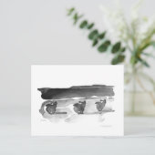 ビーチの郵便はがきのコーギー ポストカード (スタンド正面)