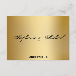 ビーチの金ゴールドの方向カードのウェディングドレス エンクロージャーカード