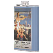 ビーチの鉄道ポスターの母及び息子 フラスク (左)