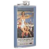 ビーチの鉄道ポスターの母及び息子 フラスク (右)