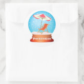 ビーチの雪の地球の夏の冬お洒落 ラウンドシール (バッグ)