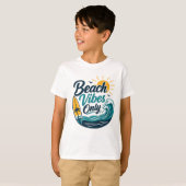 ビーチの雰囲気たっぷりキッズTシャツ Tシャツ (正面フル)
