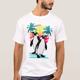 ビーチの雰囲気ペンギン v2 tシャツ