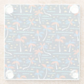 ビーチの雰囲気:ヴィンテージハワイアンエレガンス。 ガラスコースター (裏面)