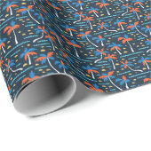 ビーチの雰囲気：ヴィンテージハワイアンエレガンス。 ラッピングペーパー (ロールコーナー)