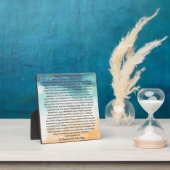 ビーチの青い雷のデシデラタ詩 フォトプラーク (インサイチュ)