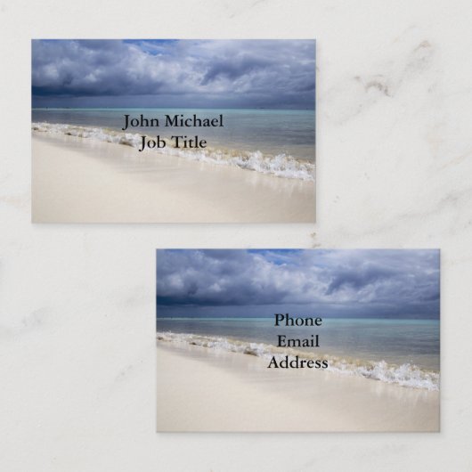 ビーチの青空 名刺 (正面/裏面)