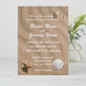 ビーチの静けさのウェディング 招待状 (スタンド正面)