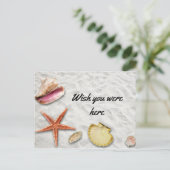 ビーチの願いここに/旅行バケーション ポストカード (スタンド正面)