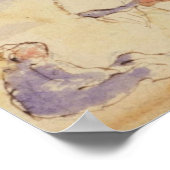 ビーチの風景のスケッチアート ポスター (角)