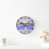 ビーチの風景 ラウンド壁時計 (ホーム)