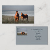 ビーチの馬の名刺 名刺 (正面/裏面)