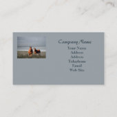 ビーチの馬の名刺 名刺 (裏面)