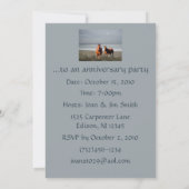 ビーチの馬の招待状 招待状 (裏面)