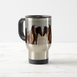 ビーチの馬旅行か通勤者のマグ トラベルマグ