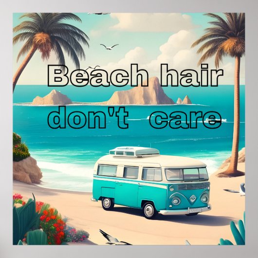 ビーチの髪気には ポスター (正面)