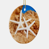 ビーチの2匹のヒトデ セラミックオーナメント (右)