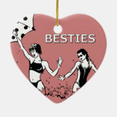 ビーチのBestiesの親友 セラミックオーナメント (裏面)