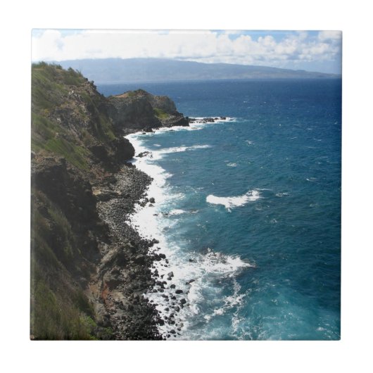 ビーチのKapaluaの海岸線 タイル (正面)