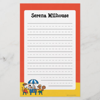 ビーチのMaisyおよびシリルSnacktime 便箋