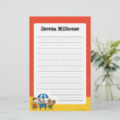 ビーチのMaisyおよびシリルSnacktime 便箋 (スタンド正面)