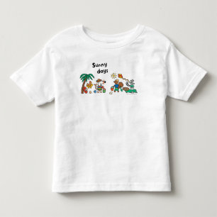 ビーチのMaisyそして友人 トドラーTシャツ