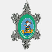 ビーチのMaisy スノーフレークピューターオーナメント (左)