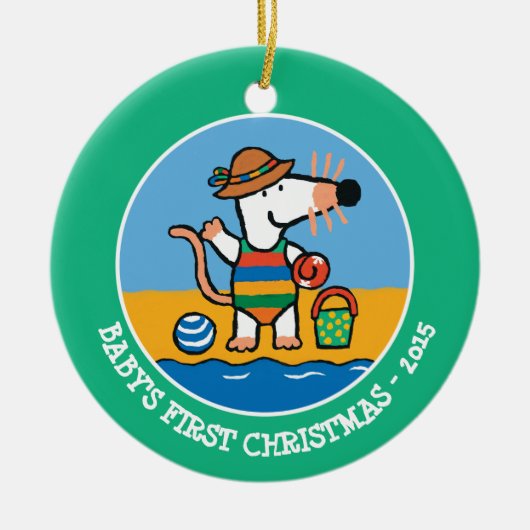 ビーチのMaisy セラミックオーナメント (正面)