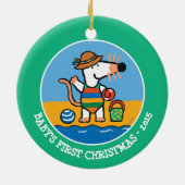 ビーチのMaisy セラミックオーナメント (裏面)