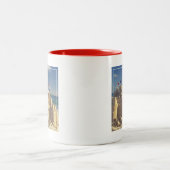 ビーチのSandcastle ツートーンマグカップ (中央)