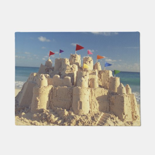 ビーチのSandcastle ドアマット (正面)
