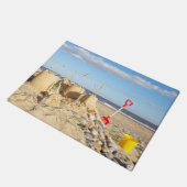 ビーチのSandcastle ドアマット (アングル)