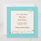 ビーチのSave The Date タオルの星型の魚 セーブザデート (裏面)