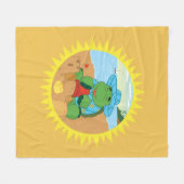 ビーチのSheldon フリースブランケット (正面(横))