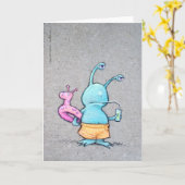 ビーチのsluggo カード (黄色い花)