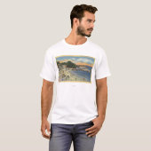 ビーチのSunbathers及び泳ぐ人 Tシャツ (正面フル)