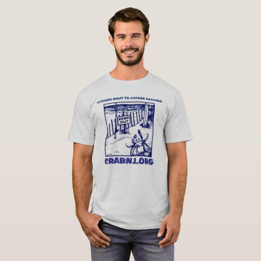 ビーチのTシャツにアクセスする市民権利 Tシャツ (正面フル)