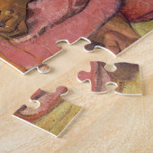 ビーチのTahitianの女性-ポール・ゴーギャン ジグソーパズル (側面)