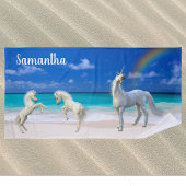 ビーチのUnicorn Foals パーソナライズされた ビーチタオル
