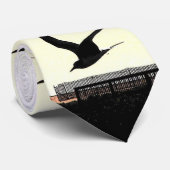 ビーチのWindbreakの塀及びカモメの芸術のタイ ネクタイ (ロール)
