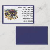 ビーチはテーマの旅行代理店の名刺を供給します 名刺 (正面/裏面)