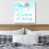 ビーチはヒトデの仲間 キャンバスプリント (インサイチュ (寝室))