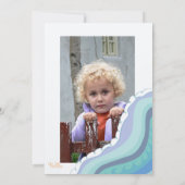 ビーチはヒトデの誕生日のパーティの招待状を振ります 招待状 (裏面)