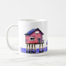 ビーチはマイハッピープレイス コーヒーマグカップ